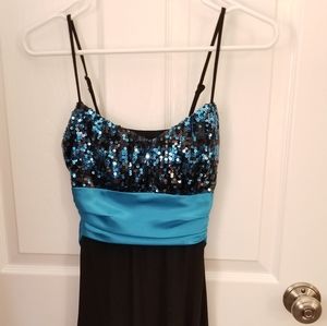 Black and Blue sparkly dress